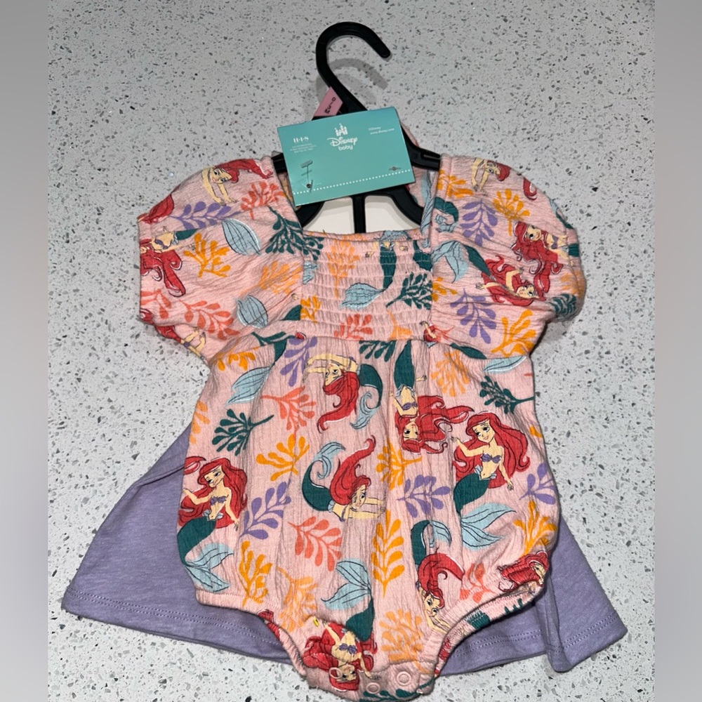 Disney Baby Girl Little Mermaid 4-Piece Infant Set NWT – 0–3 M - Picture 5 of 7